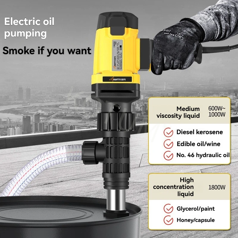 Portable High-power Electric Bucket Pump 220v Bucket Pump Explosion-proof Oil Pump Refueling Pump Oil Pumping