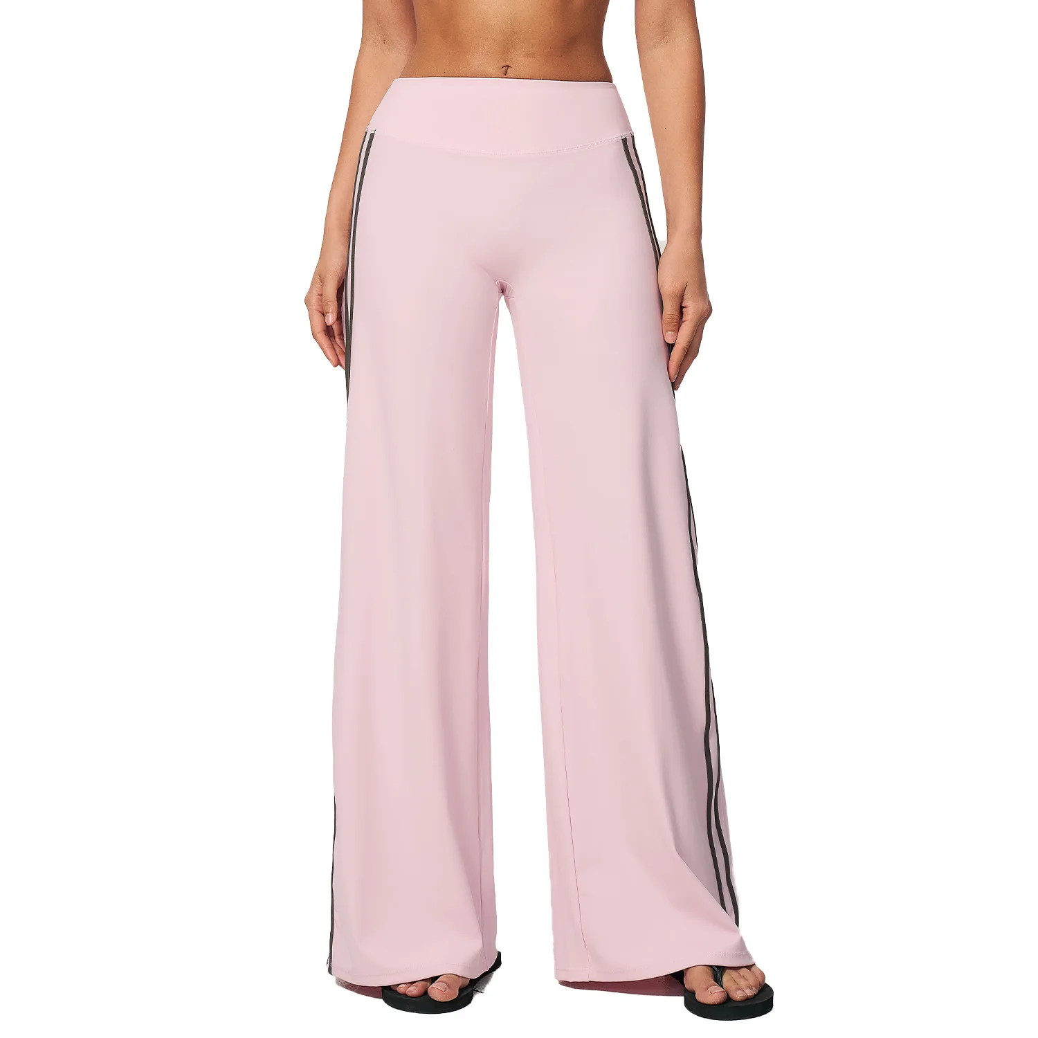 DUOMI Straight Leg Bottoms Women Mid-Waist Yoga Pants Gym Leggings Workout Leggings Naked Feel Pilates Running Sports Trousers