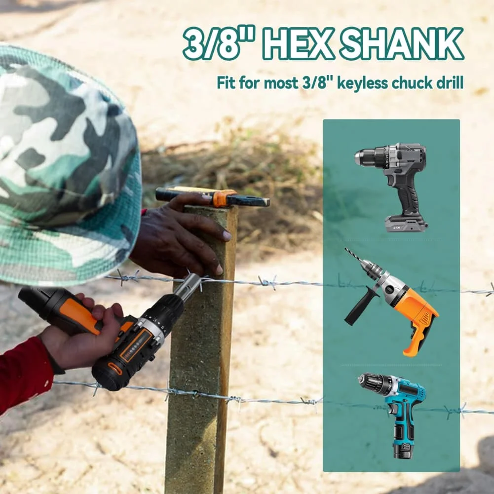 For Fence Repair Silver Wire Twister Portable Fencing Tools Tool Fence Tie Tool Metal Molding Construction For Power Drills