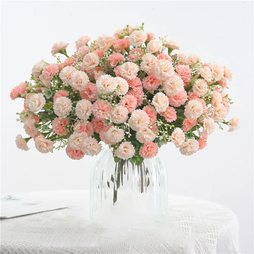 Bunte künstliche Blumenhortensien für den Innenbereich, Blumenstrauß, Vase, Dekoration im Freien, Valentinstag, Hochzeit, Braut, Fotografie-Requisite