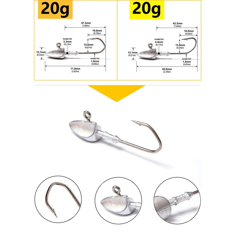 Крючки с треугольной головкой 3. Φ 7g 10g 14g 20g Тип корабля, рыболовный крючок, мягкий джиг-Крючок для червя, крючок для приманки, джиг-головка,