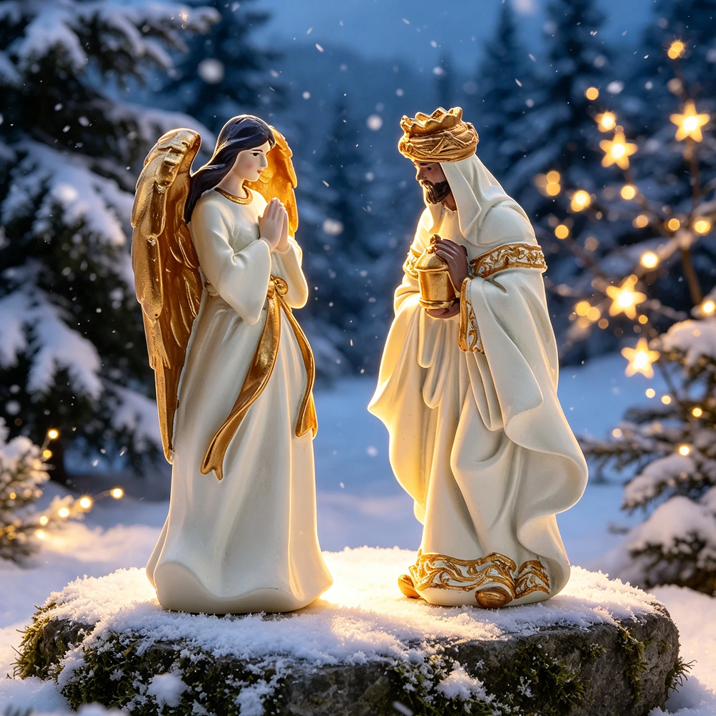 Set Of 2 Santa Claus Bust Figurines Merry Christmas Vase Holder Cute Xmas Tabletop Mantel Holiday Home Decor Gift Ornament