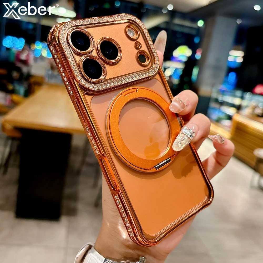 

Чехол с магнитным держателем Magsafe и кронштейном для iPhone 13, 14, 15, 16, 17 Pro Max, прикрепляемый зажим для ремешка, противоударный чехол