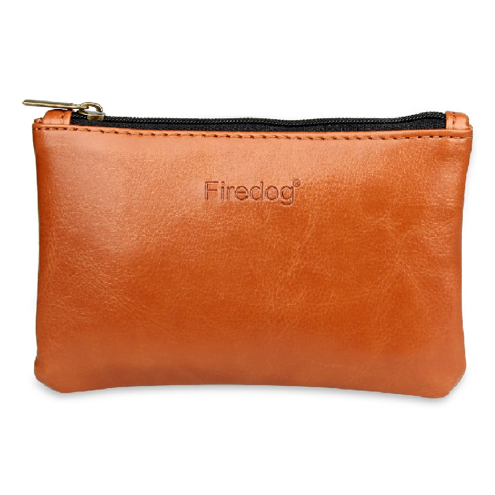 Premium All Weather Smell Proof Lockable Leather Mini Tobacco Stash Pouch Compact Durable Zipper Moisture Retention