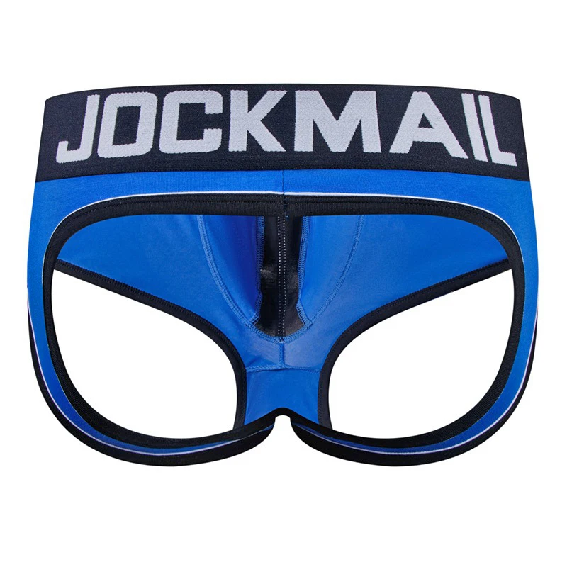 JOCKMAIL Brand Open Backless crotch G-strings Men Underwear Sexy Gay Penis tanga Short  Male Underwear Slip Thongs Jockstrap