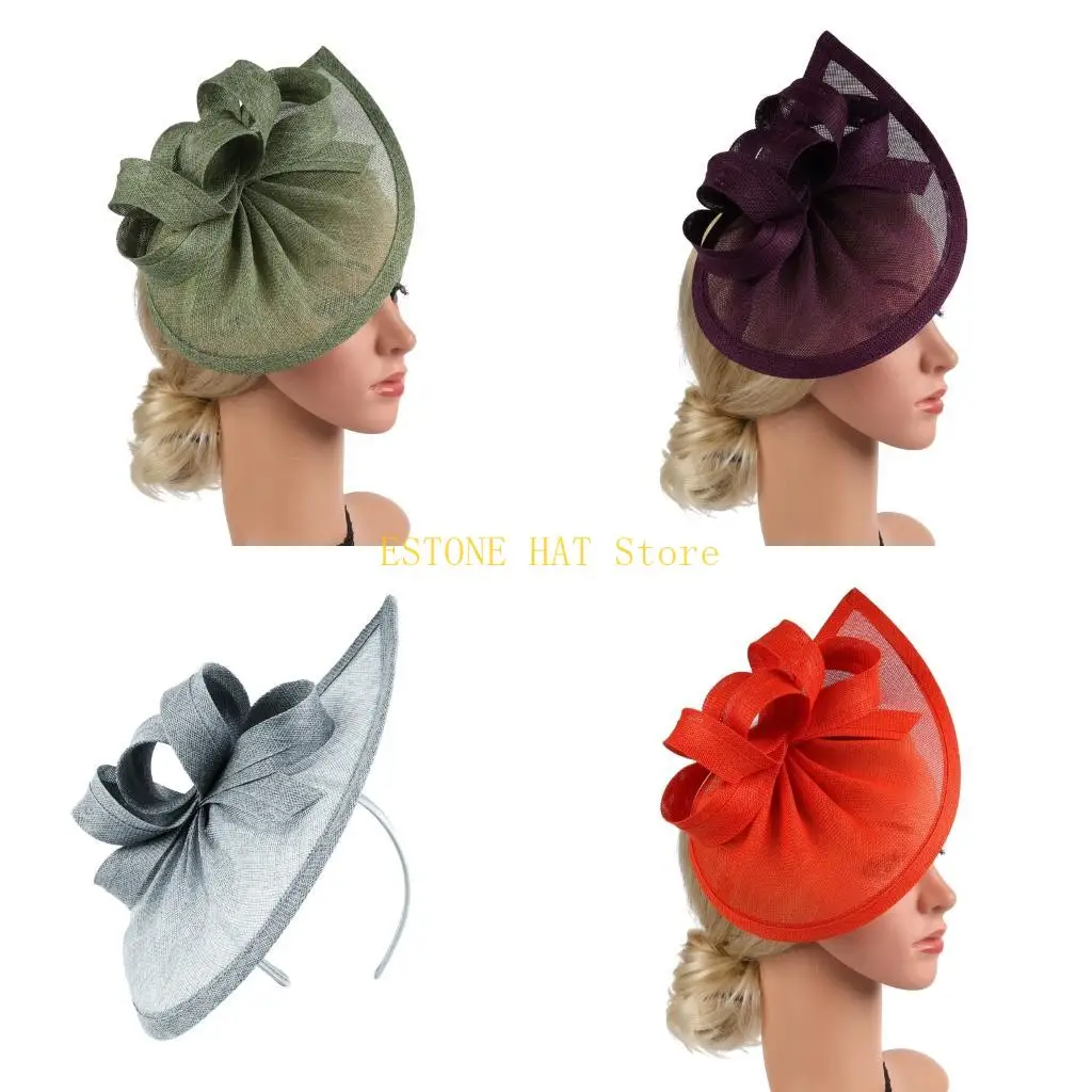 49MF Delicate Sun Hat Wedding Inspired Fashion Statement Outdoor Activity Headwear Stylish Headgear Accessory for Daily Wear