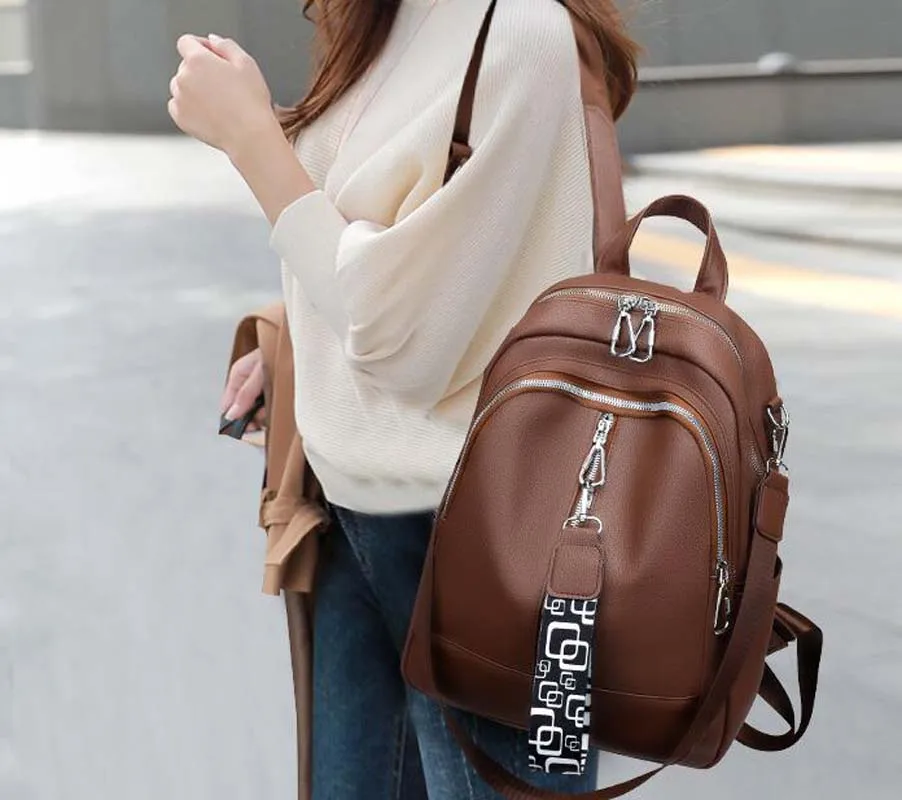 2025 Hot Sale New Luxury Designer Women High capacity Leather Backpack Fashion Shoulder Bags School Backpacks Travel Bagpack