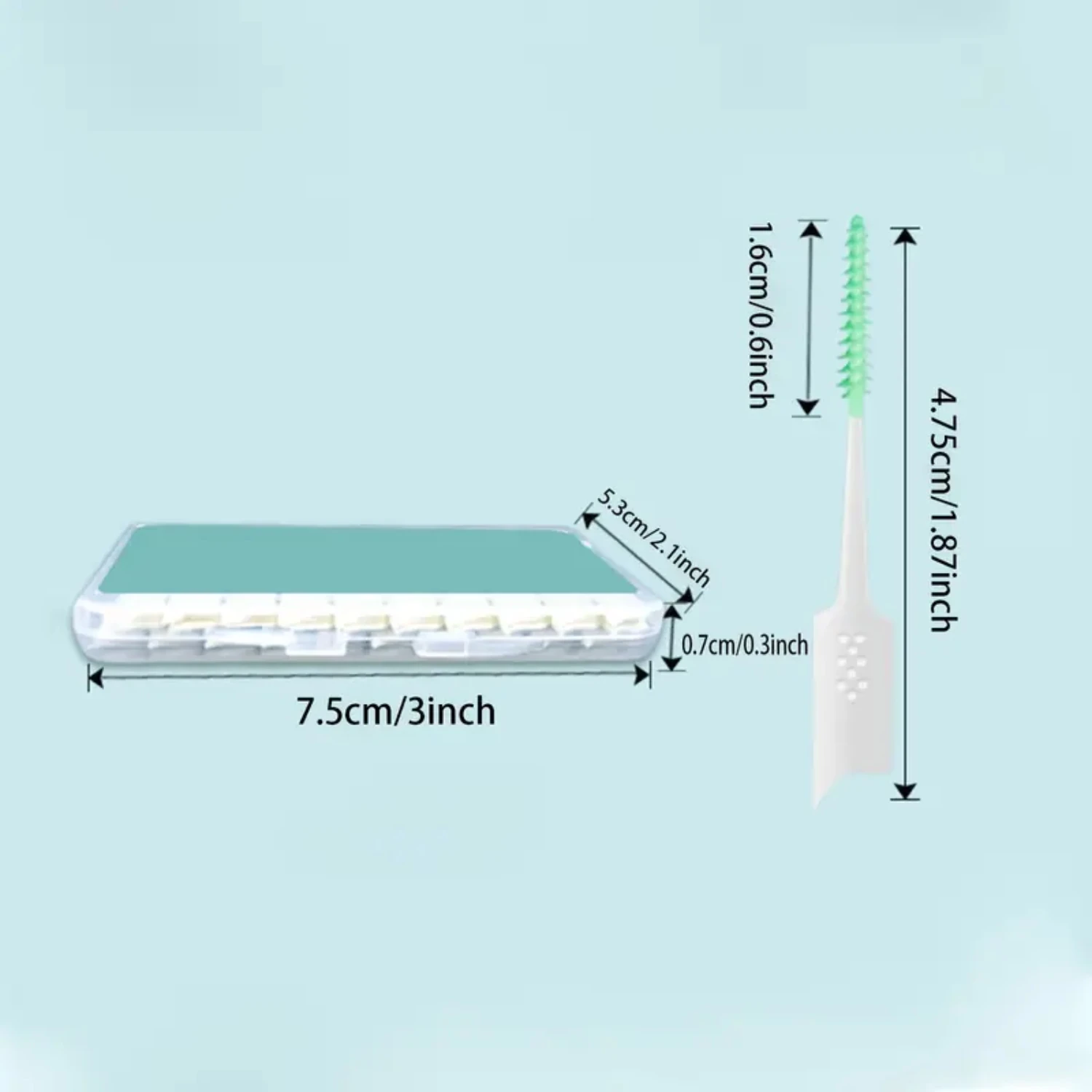 Double-ended Dental Care Interdental Brushes - 20pcs for Effective Flossing, Fresh Breath, Healthy Gums. Oral Hygiene Tools for