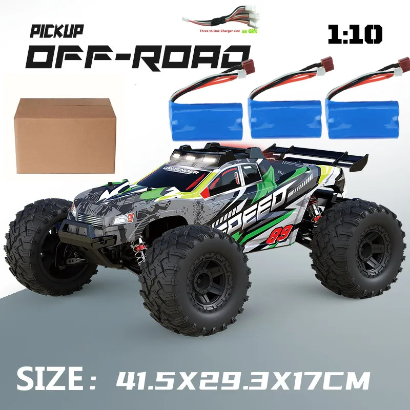 Update 70 Km/h Hoge Snelheid Rc Raceauto Retrofit Elektrische 2.4Ghz 1:10 Schaal 4wd Rc Vrachtwagen 4wd Schokdemper Off Road Voertuig Speelgoed