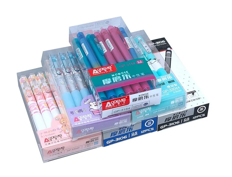 12/box Massage Mole Gel Pen Hot Erasable Student Erasable Beat Gel Bullet 0.38/0.5mm