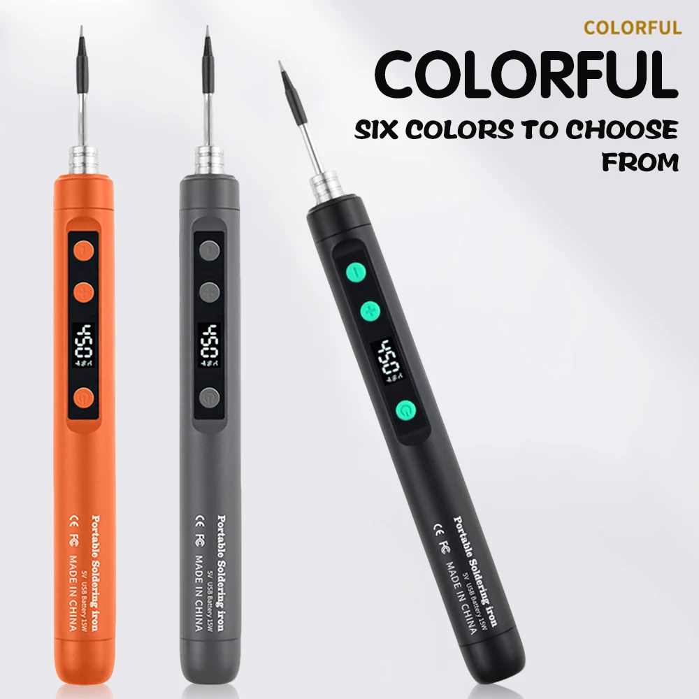 Wireless Soldering Iron with Intelligent Temperature Control Fast Heating Type-C Soldering Kit for Electronics Repair