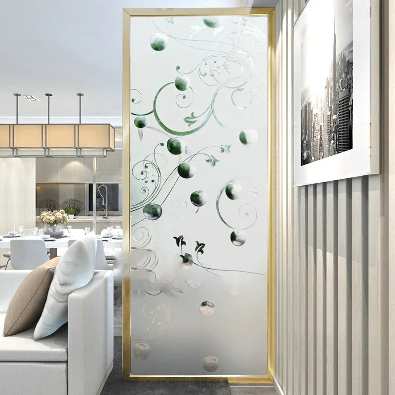 Light luxury colored decorative glass partition screen porch stainless steel screen partition