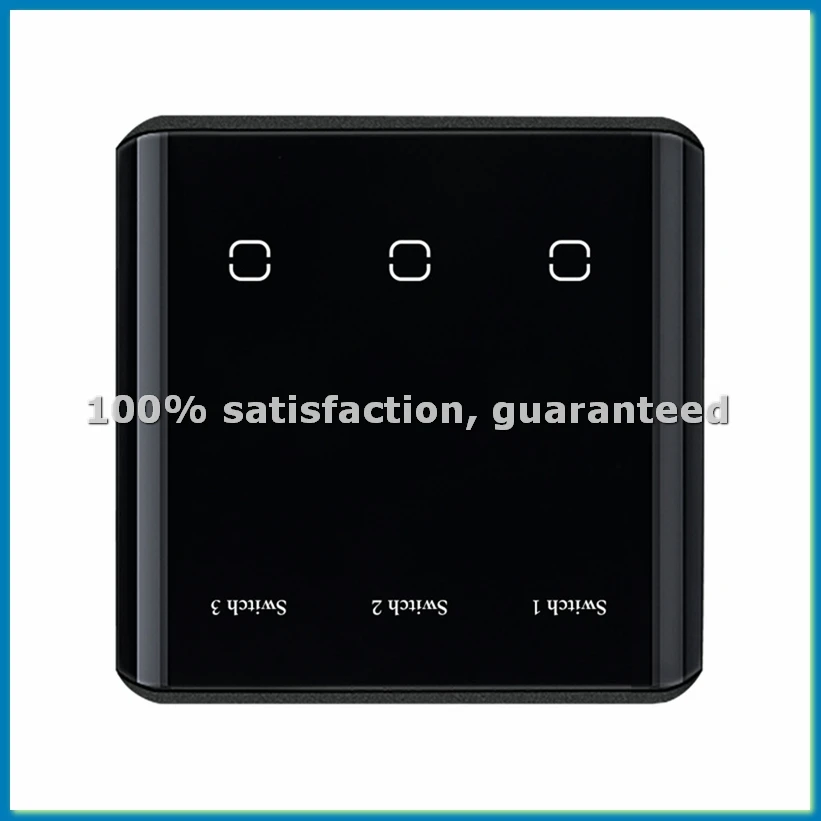 

Умный сенсорный выключатель TUYA Smart ZigBee 3.0 с LED-экраном, черный, с вилкой стандарта ЕС