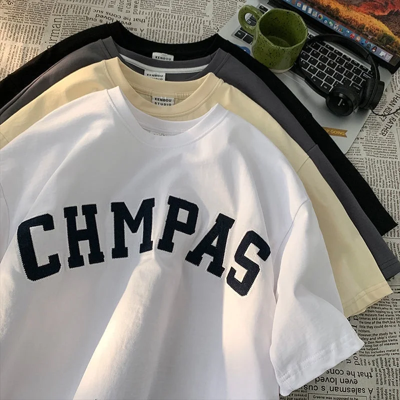 Classic Round Neck Short-sleeved T-shirt Female Student Letter Printing Loose Top Couple Half-sleeved Fashionable T-shirt