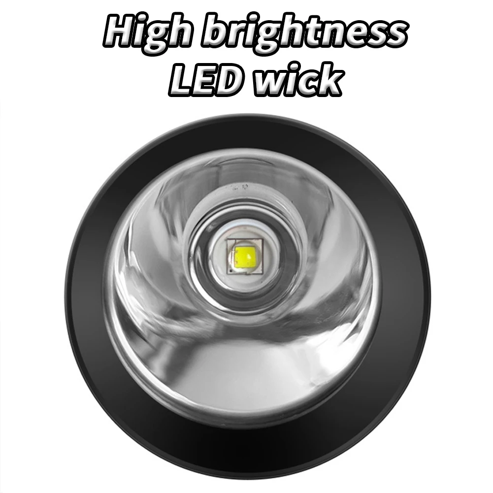 Linterna LED recargable, foco ajustable de 50000 lúmenes, resistente al agua, 4 modos de carga