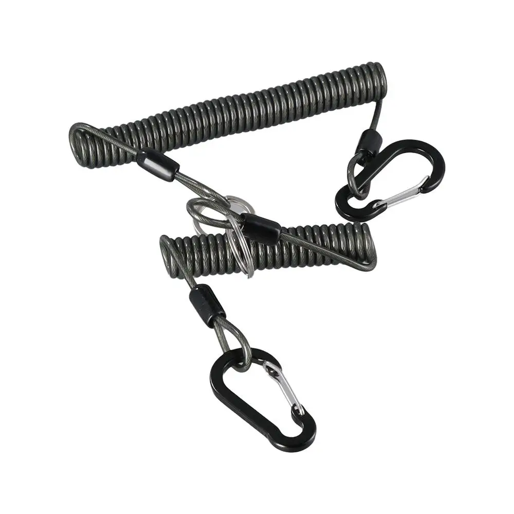 

Coil Safety Rope Key Lanyard Twisted Retention Rope Wire Spring Rope Fishing Lanyard Fishing Missed Rope Fishing Coiled Lanyard