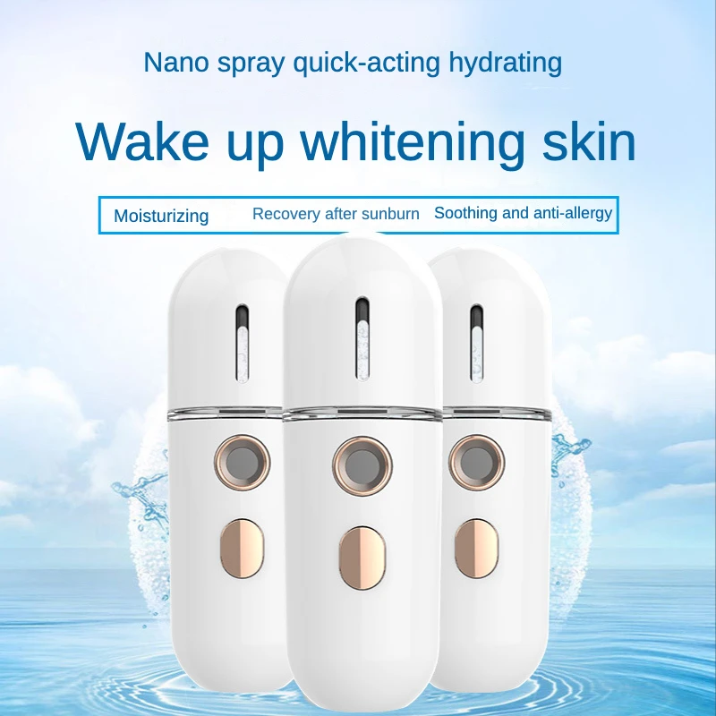 Nano Nebulizer pelembab wajah Mini, alat perawatan kulit semprotan dingin portabel USB dapat diisi ulang