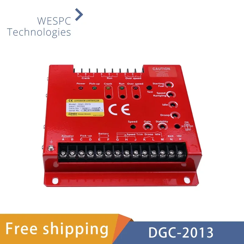 DGC-2013 Generator Speed Governor  Diesel Engine Speed Control Board Red Speed Controller