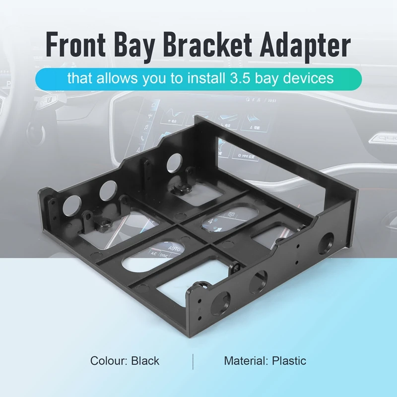 3.5 To 5.25 Hard Drive Drive Bay Front Bay Bracket Adapter,Mount 3.5 Inch Devices In 5.25In Bay