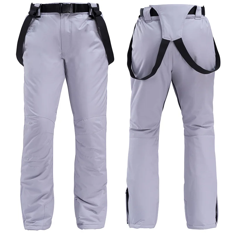 -30℃ Ski pants single board double board Strap pants for men and women Warm and thickened Waterproof and windproof