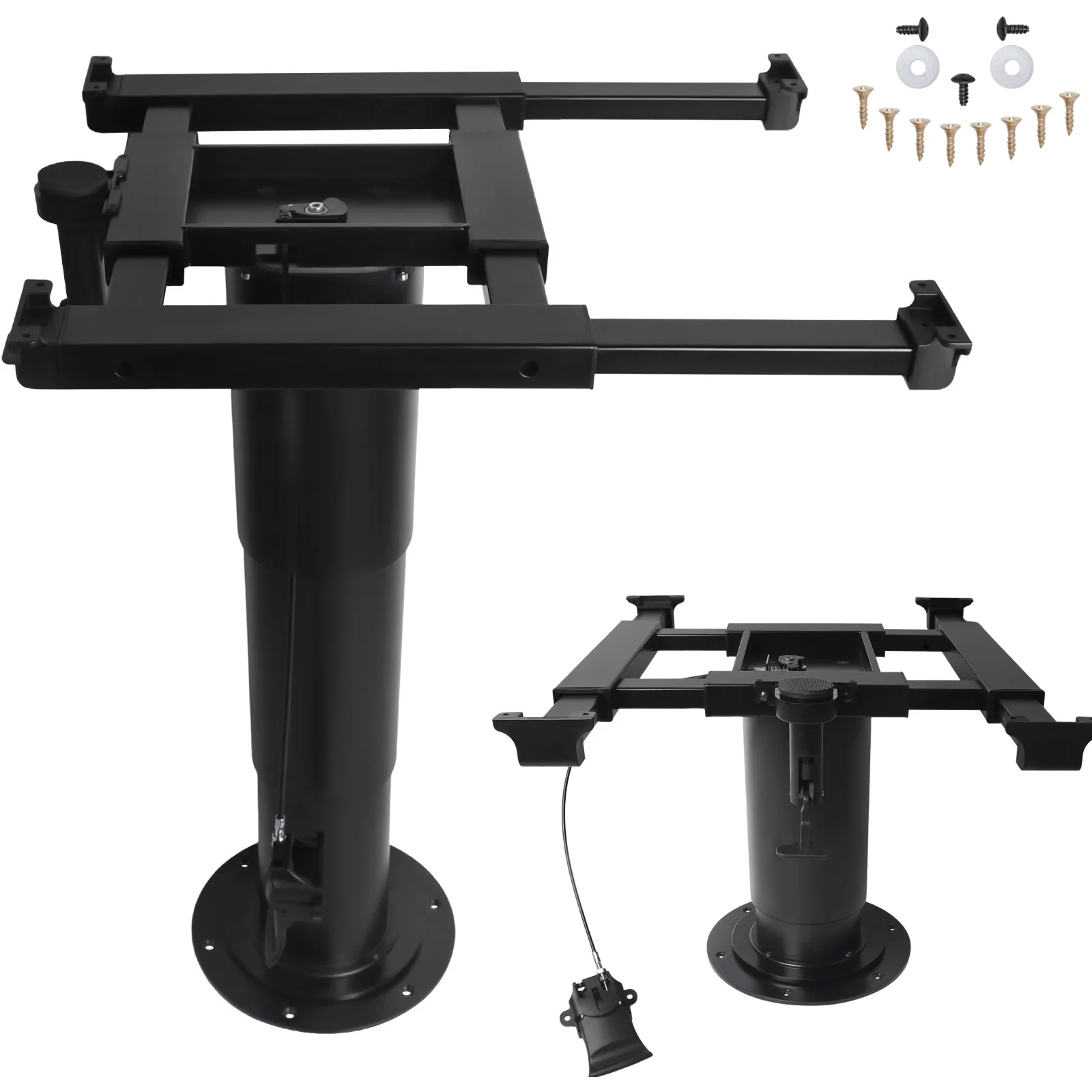 

Dinette to Bed in Seconds! 13-30" Pneumatic RV Table Leg 4-Way Sliding Gas Lift Pedestal for Motorhome Yacht Trailer
