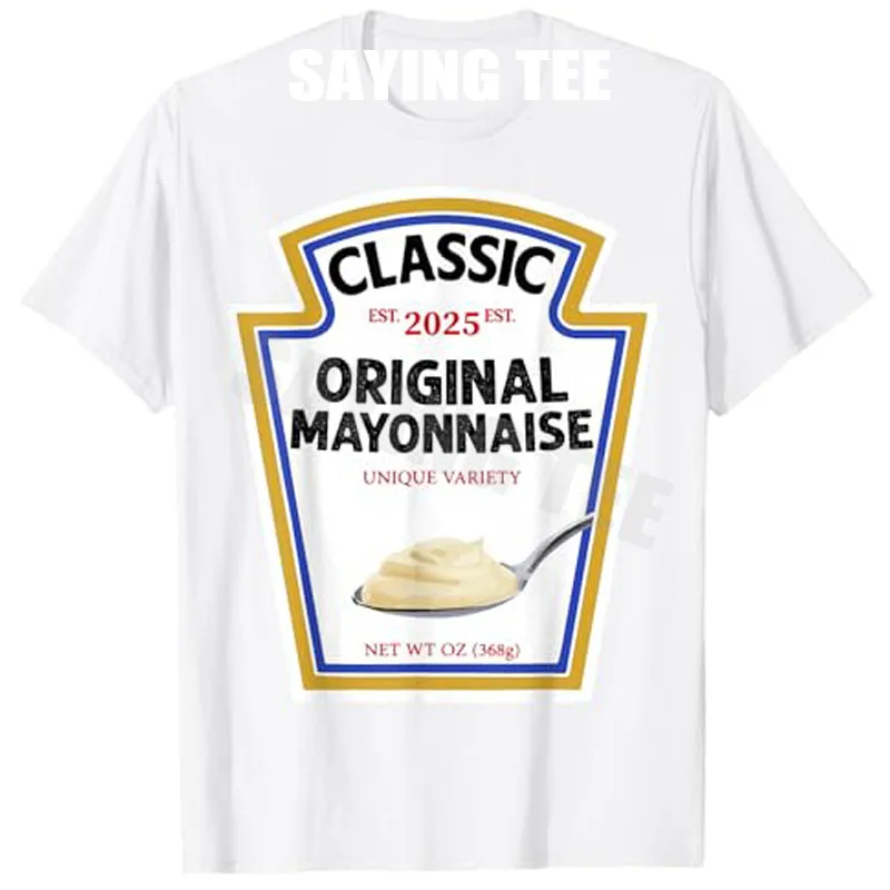 Mayonesa condimento DIY disfraz de Halloween grupo a juego camiseta Humor divertido fiesta de Halloween ropa de equipo moda regalo novedoso