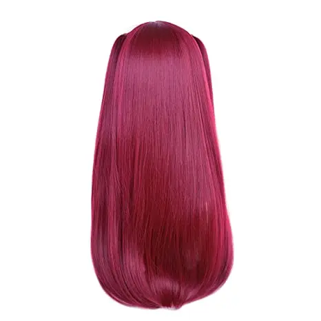 Peruki Cosplay Anime My Dress-Up Darling Rizu Kyu Długie Peruki Kostiumowe w Kolorze Wina dla Kobiet Dziewcząt na Imprezę Halloween Boże Narodzenie