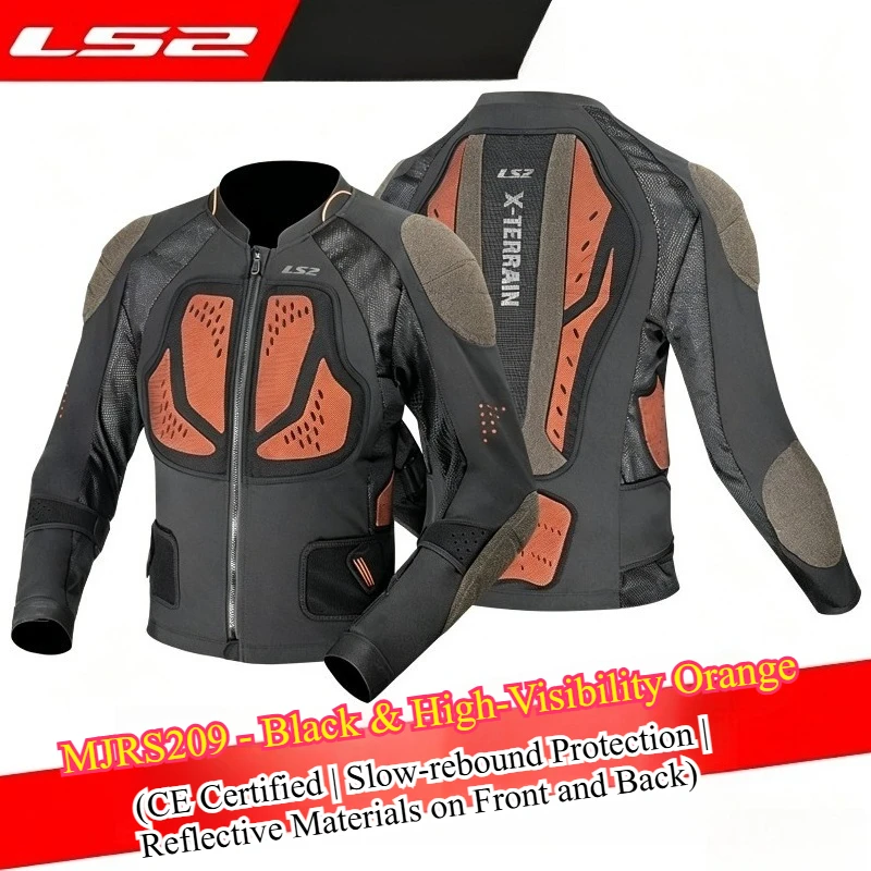 LS2 MJRS209 CE Motorcycle Armor Riding Suit Mesh Breathable Anti-Impact Durable Four Seasons Unisex Traje Moto Protective Gear