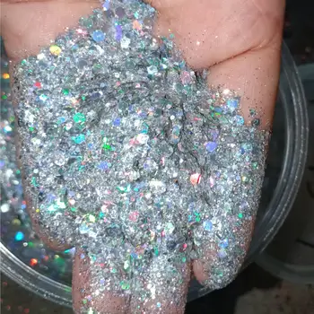 1kg/sáček fialová modrá růžová sypká objemová silná třpytivá náplast na nehty Netto 1000g holografický šestiúhelníkový flitrový prášek na dekoraci nehtů třpytky 12 nejlepší prodej třpytky 1kg - №1
