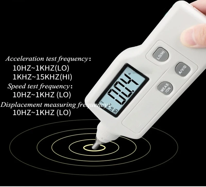 Gauge Digital Vibration Meters Multimeter Vibrometer Analyzer Device AS63A High Precision Handheld Vibration Tester