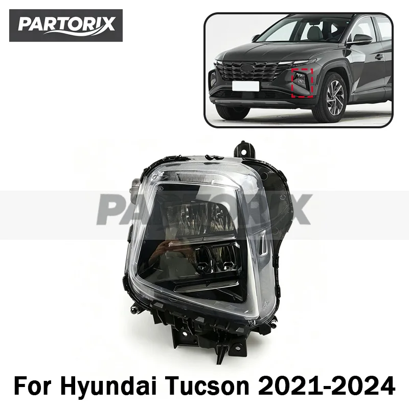 Front Bumper Head Light Head Lamp For Hyundai Tucson 2021-2024 6 Pin Headlight Headlamp Front Foglamp Foglight