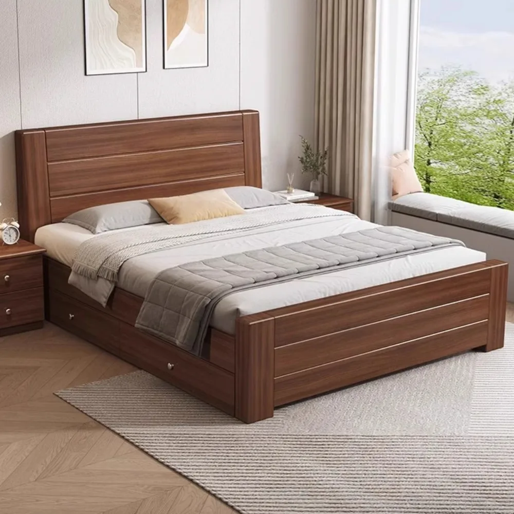 

Minimalist Double Bed Aesthetic Luxury Bedroom Headboards Bed Sleeping King Size Somieres Y Marcos De Cama Home Decoration