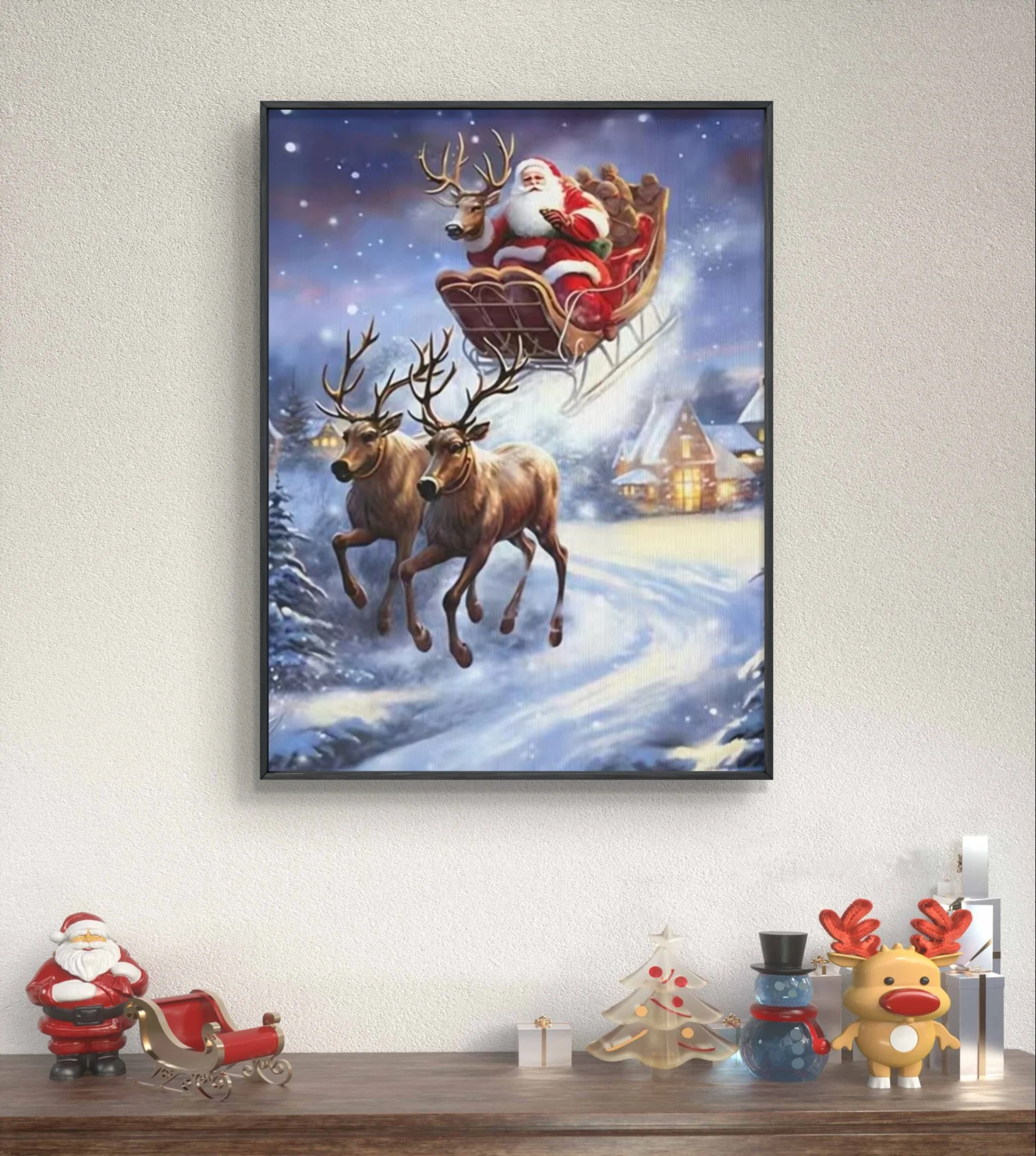 Sled 5D Diamond Painting Christmas Sleigh Diy Diamond Embroidery Cross Stitch Christmas Home Wall Decor Hand Festival Child Gift