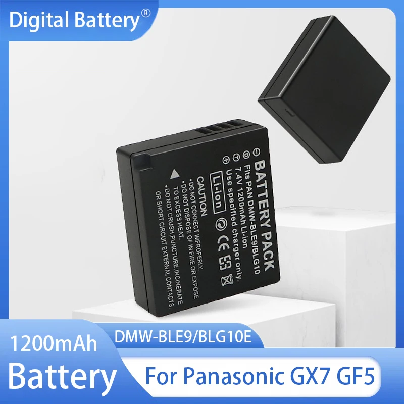 DMW-BLG10-batería recargable BLG10E, 1200mAh, DMW, BLE9, para Panasonic LUMIX GF5, GF6, GX7, LX100, GX80, GX85, para cámara