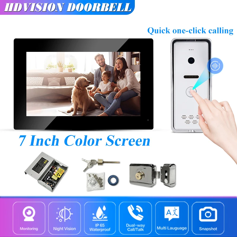 

Wired Door Camera Ring Bell Video Doorbell Camera Villa HD Video Doorbell Intercom Single Apartment