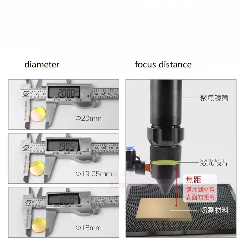 CO2  Machine Lens Silicon Mirror  Reflective Mirrors Dia 19 Dia.20mm D25  Focus Lens