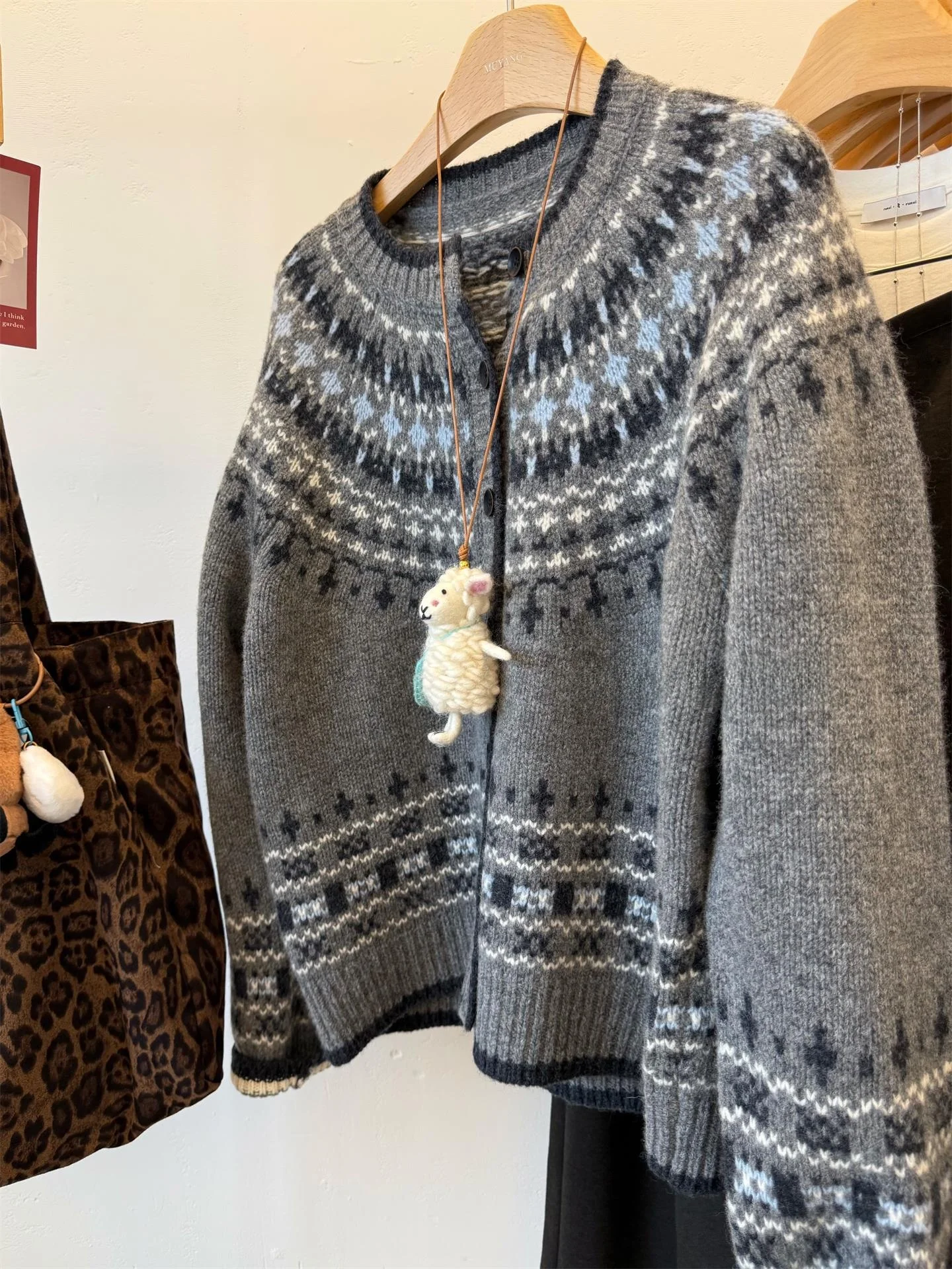 

Warm Knitted Woolen Sweater Coat Women's Shoulder Slouchy Style Autumn Winter New Arrival Fashion Commute round Neck Long Sleeve