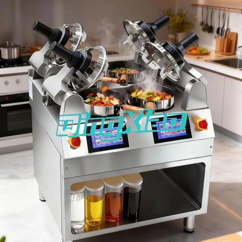 Commercial Multi Head Intelligent Cooking Robot With Touch Screen Accurate Feeding For Hotel Canteen Takeaway Dishes Cooking
