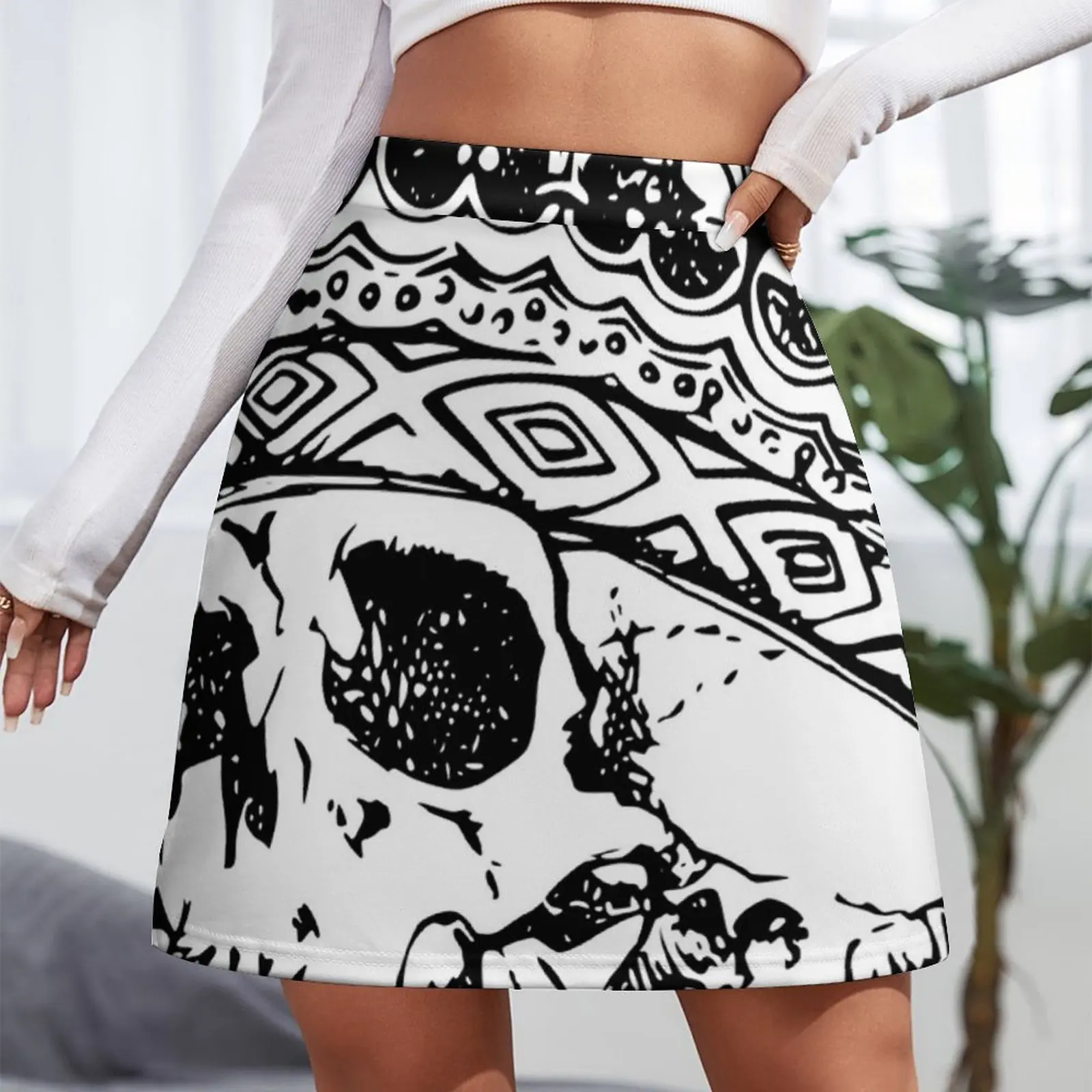 The Skull King | Vampires | We Love Skulls | For The LOve Of Skulls Mini Skirt skirts summer 2023 woman