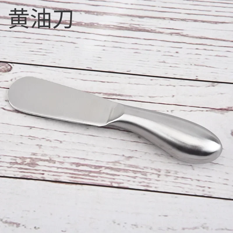 2pcs Stainless Steel Butter Cutter Cheese Knife Cake Cream Spatula Scraper Hollow Shank Cheese Cream Knife Kitchen Baking Tools