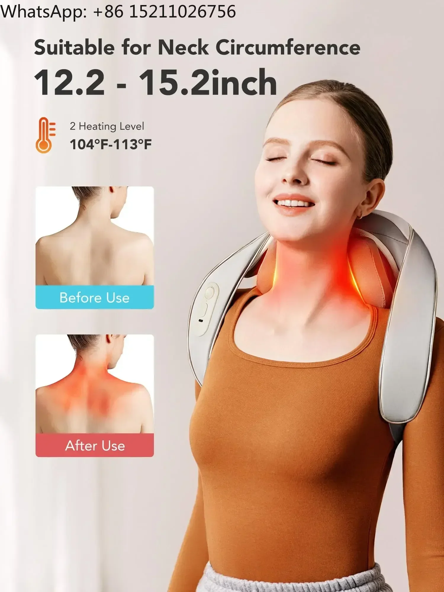 SKG Cordless 6D Deep Tissue Neck Massager with Heat | Pain Relief for Neck, Back, Shoulders | Shiatsu Massage Device | H5 Mini