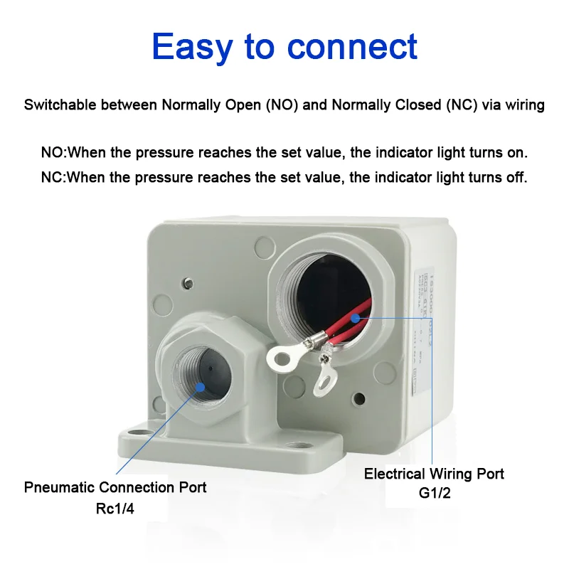Pressostato pneumatico serie SMC tipo IS3000 Interruttore Reed per il relè nel gruppo controller del compressore d'aria IS3000-02-L
