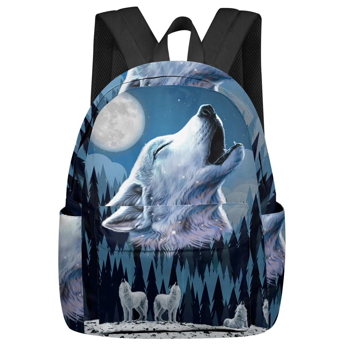 

Animal Wolf Howling Moon Forest Women Man Backpacks Waterproof School Backpack For Student Boys Girls Laptop Bags Mochilas