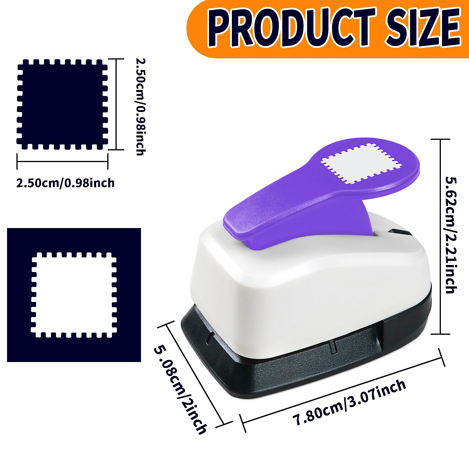 Postage Stamp Rectangular Paper cutter tool for craft Hole Punch ext large 25mm 38mm 48mm for craft scrapbook cardmaking Journal