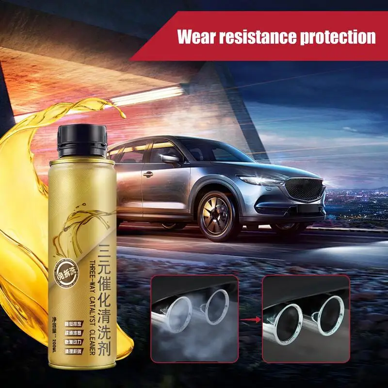 Catalytic Converter Cleaner 200ml Exhaust Cleaner Carbon Remover Professional Car Engine Booster Instant Car Exhaust Cleaner For