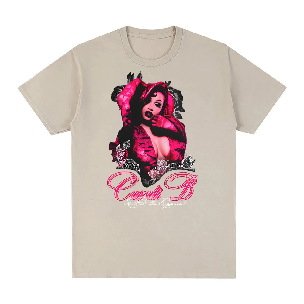 تي شيرت AM I The DRAMA جميل وصغير الحجم تي شيرت كلاسيكي جديد Cardi B تي شيرت علوي على الطراز القوطي الجرونج برقبة دائرية تي شيرت نسائي/ذكور عالي الجودة