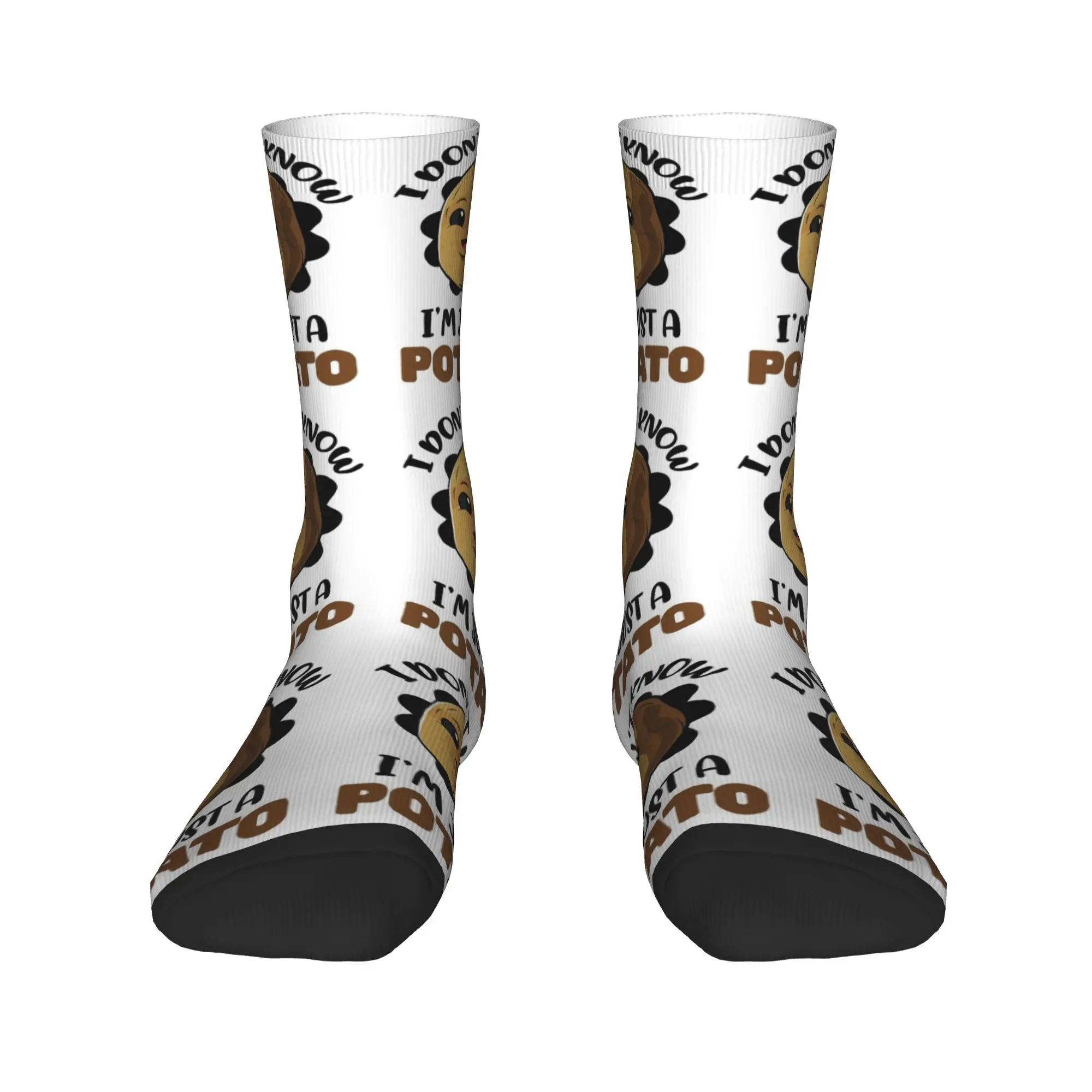 

Я не знаю, я просто подарок для любителей картофеля, носки в стиле Харадзюку, впитывающие пот чулки, всесезонные длинные носки для подарков унисекс