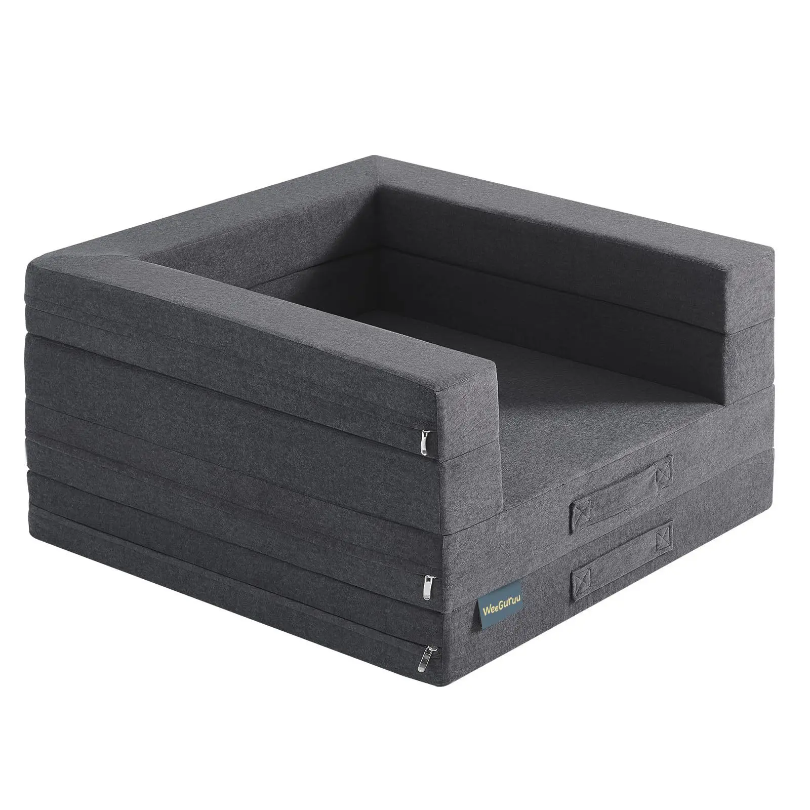 #Kids Convertible Compressed Sofa Bed Foldable Multifunctional Toddler Couch with Soft Washable Cover for Play and Sleep