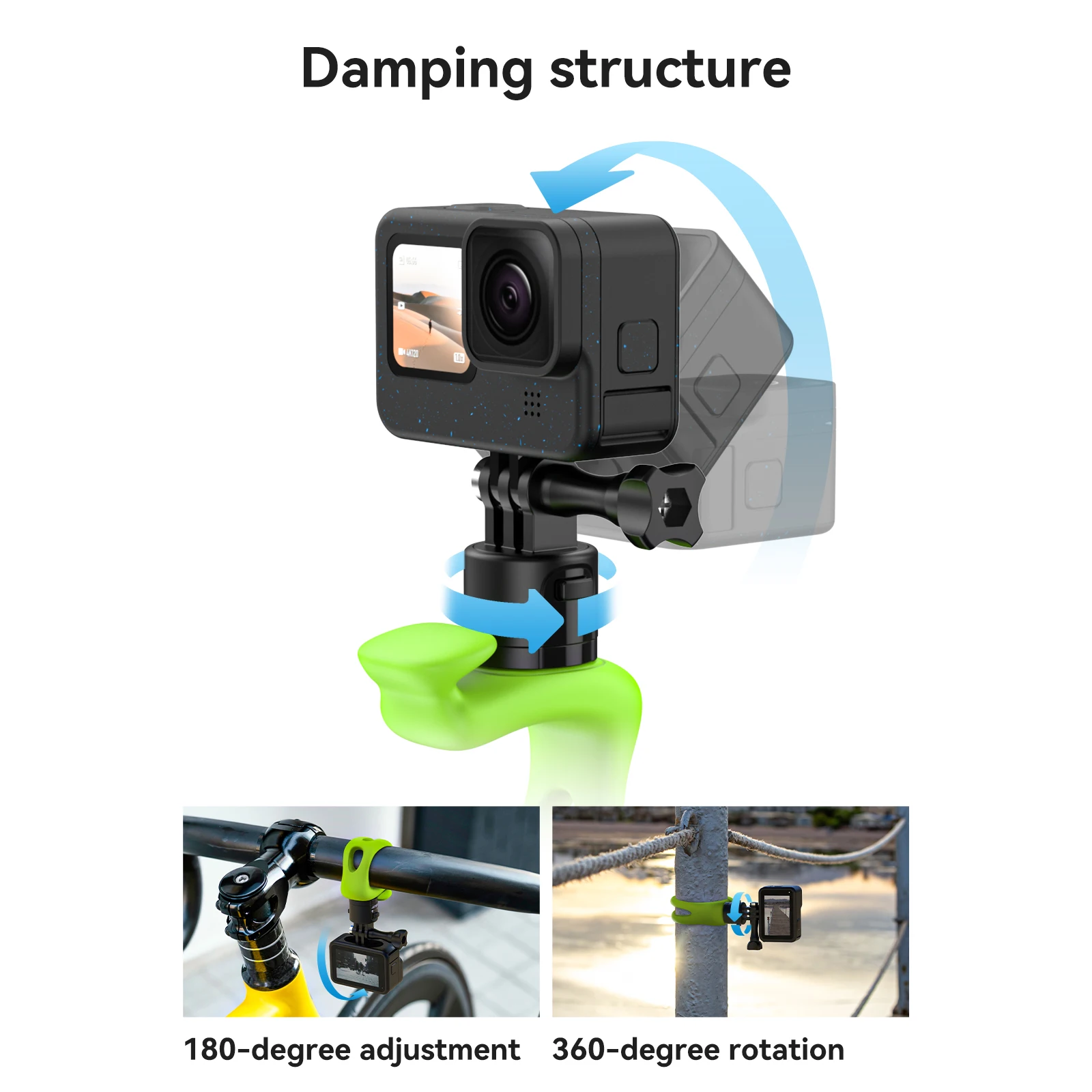 TELESIN Quick release Action Camera Mount Silicone Adjustable Mini Soft Bracket For Gopro Insta360 DJI Action Camera Accessories