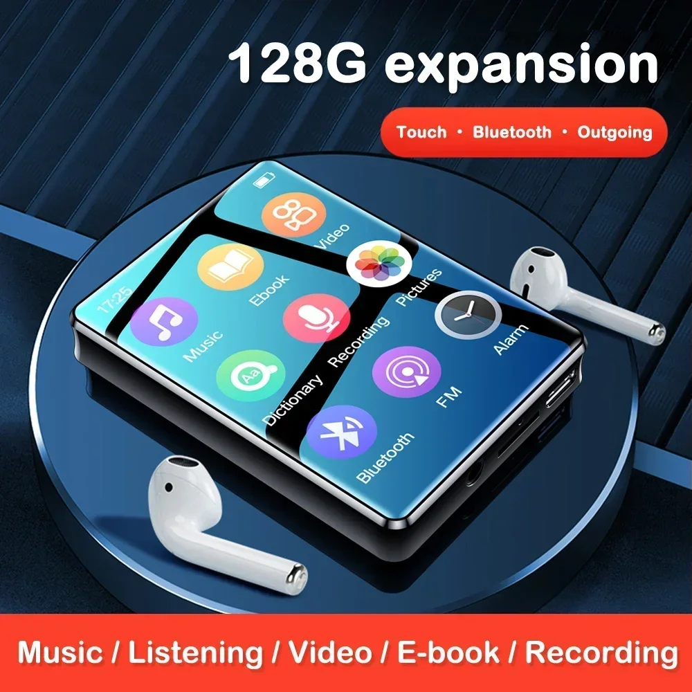 

2.4 Inch Full Screen MP3 Player Mini Ultra-Thin Bluetooth Portable HIFI Music Player MP4 Video Playback FM Recorder For Walkman